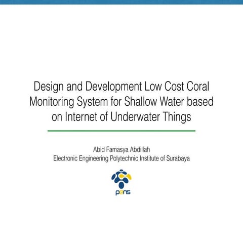 Design And Development Low Cost Coral Monitoring System For Shallow Photo Inspiration