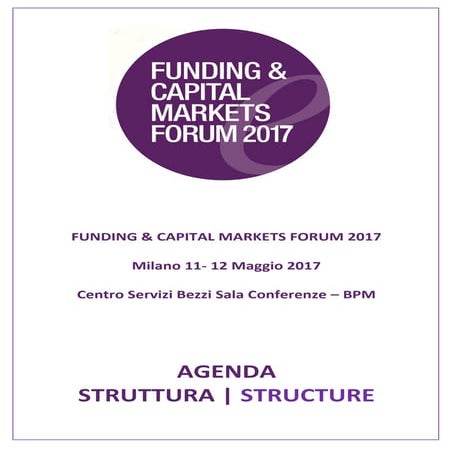 ABI Funding & Capital Markets Forum 2017 - Schema delle sessioni