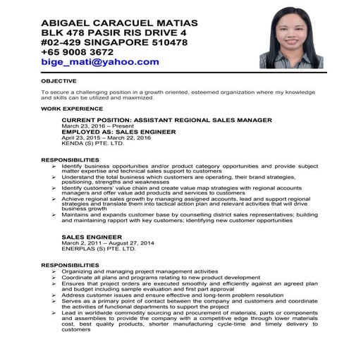 Abigael Caracuel Matias Resume