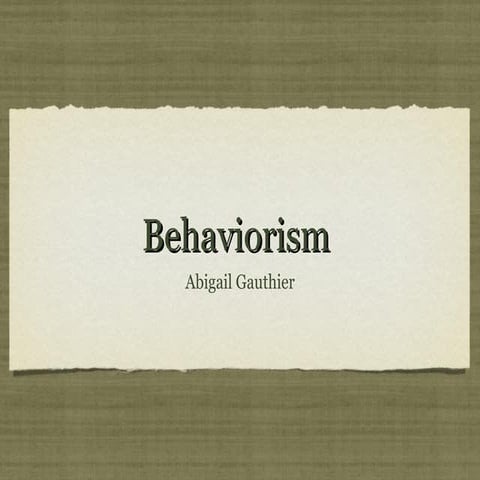 AbigailGauthier behaviorism