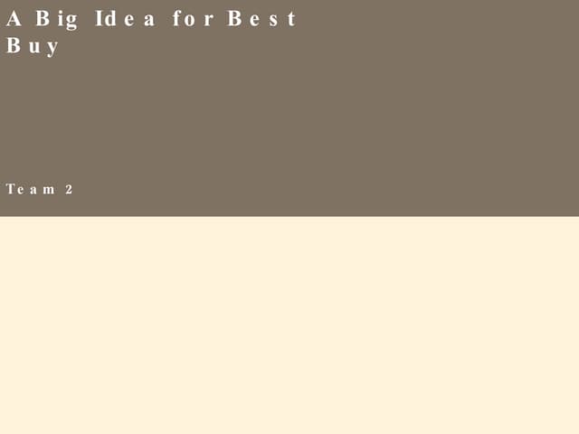 A Big Idea For Best Buy