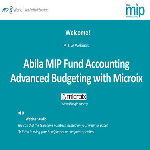 Advanced Budgeting for Abila MIP: Microix