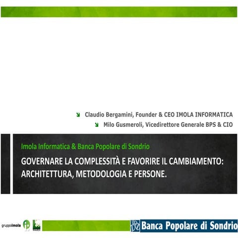 Governare La Complessità E Favorire Il Cambiamento