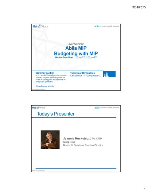Abila MIP Budget Module