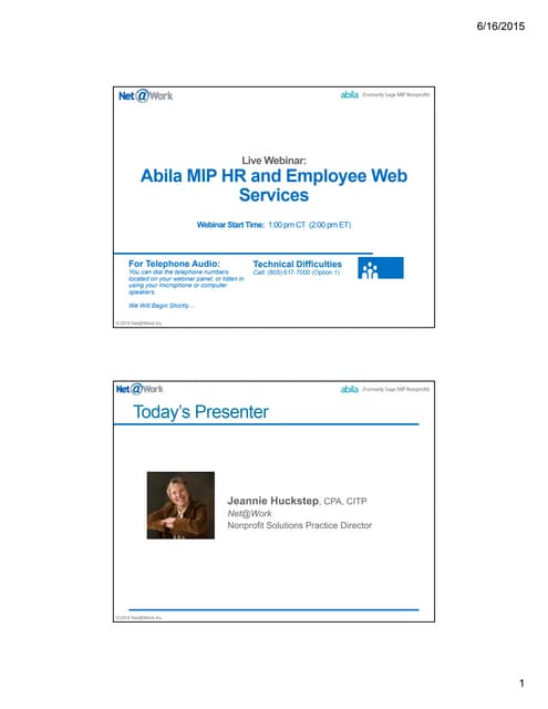 Abila MIP HR and Employee Web Services (HR EWS)