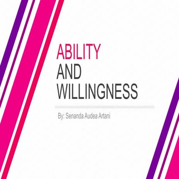 Ability and Willingness