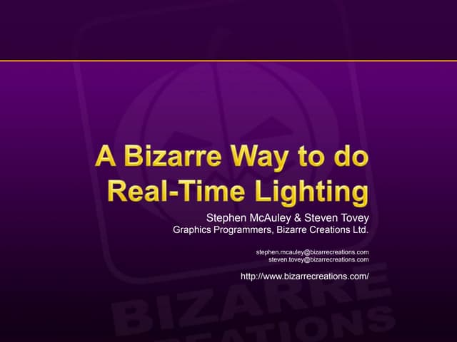 A Bizarre Way to do Real-Time Lighting