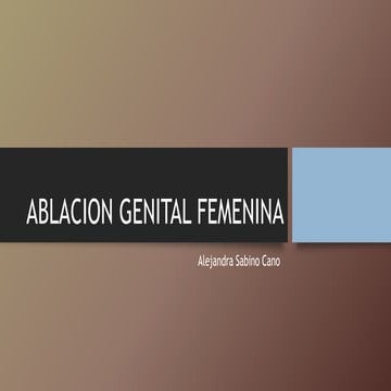 Ablacion genital femenina