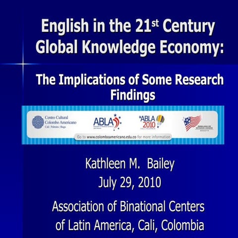 English in the 21st Century Global Knowledge Economy