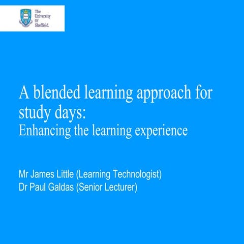 NET 2011: A blended learning approach for study days
