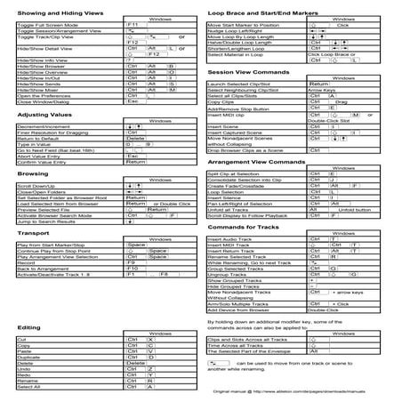 Ableton Live (keyboard_shortcuts)