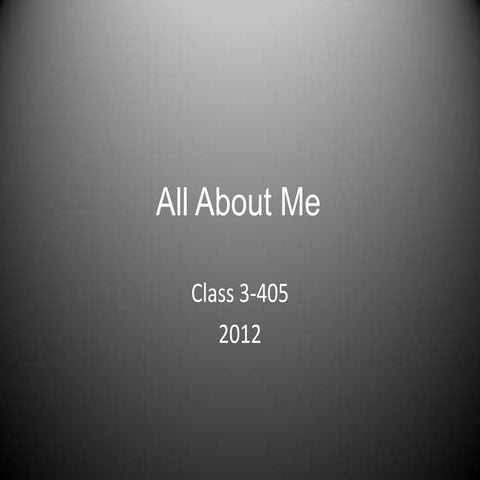 All About Me Class 3-405