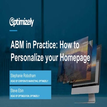 ABM in Practice: How to Personalize your Homepage