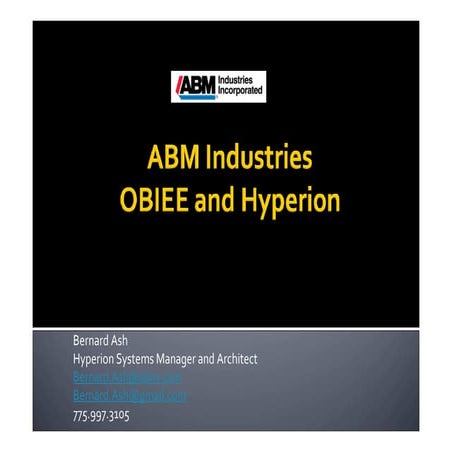 Abm Industries Hyperion And Obiee