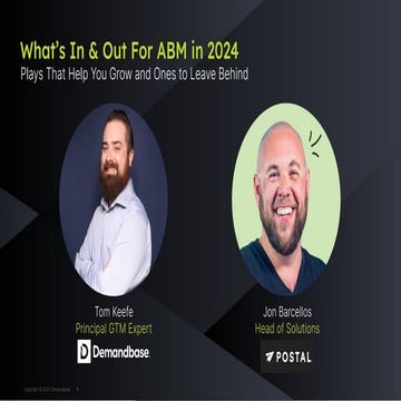 What’s “In” and “Out” for ABM in 2024: Plays That Help You Grow and Ones to L...