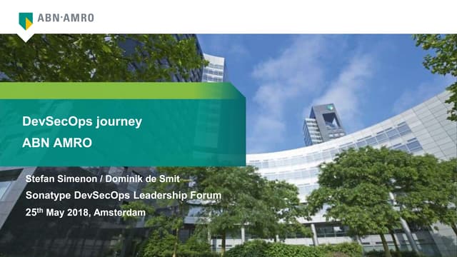 ABN AMRO DevSecOps Journey