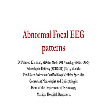 Abnormal focal eeg patterns