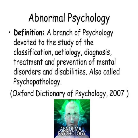 Abnormal psychology