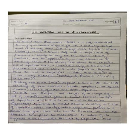 Abnormal psych record