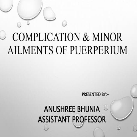 abnormal puerperium puerperum complication