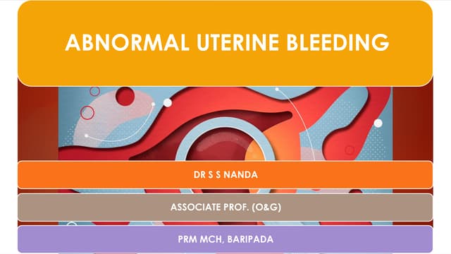 PALM-COEIN Classification of AUB (Abnormal Uterine Bleeding) | PDF
