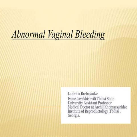 Abnormal vaginal bleeding