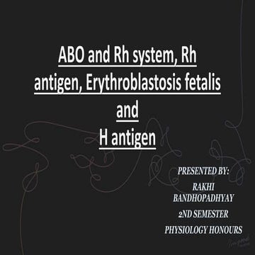 Abo and rh system | PPTX
