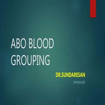 Abo blood grouping