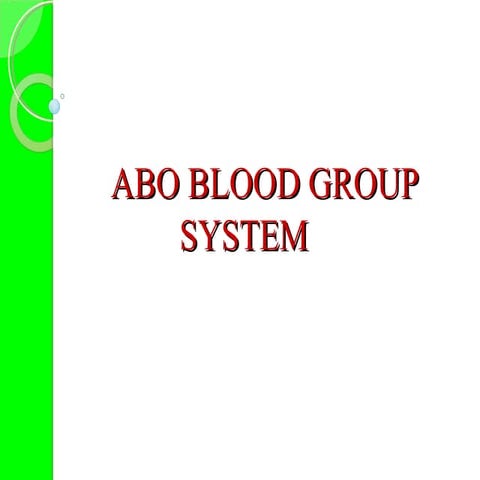 Abo blood group system