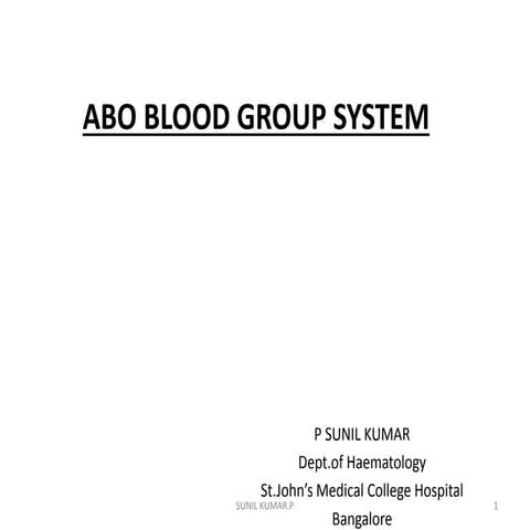 Abo blood group system