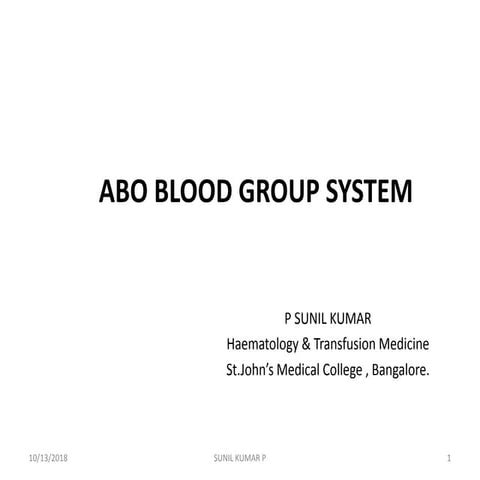Abo blood group system