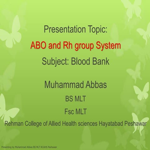 ABO and RH group System 