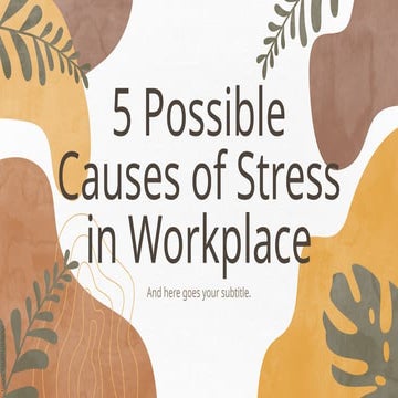 Understanding and Managing 5 Key Causes of Workplace Stress for Better ...