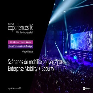 Scénarios de mobilité couverts par Enterprise Mobility + Security