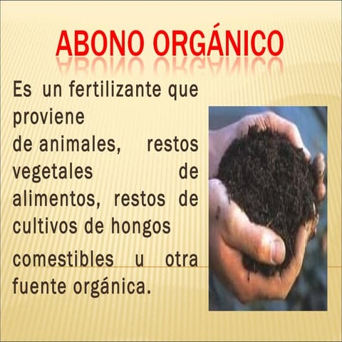 ABONO ORGÁNICO. Lic Javier Cucaita