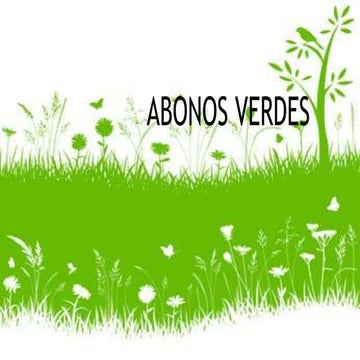 Abonos verdes