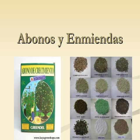 Abonos y enmiendas