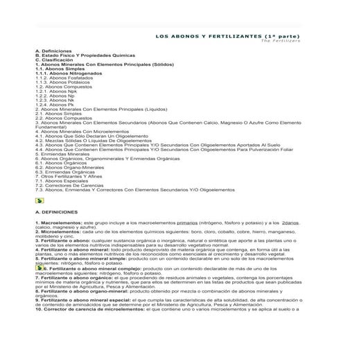 Abonos Y Fertilizantes