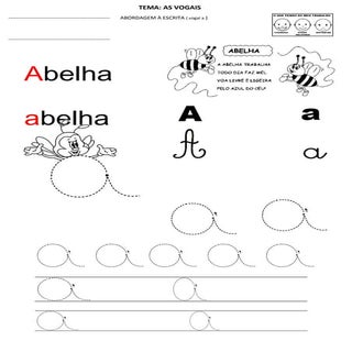Abordagem à escrita abelha  5 anos
