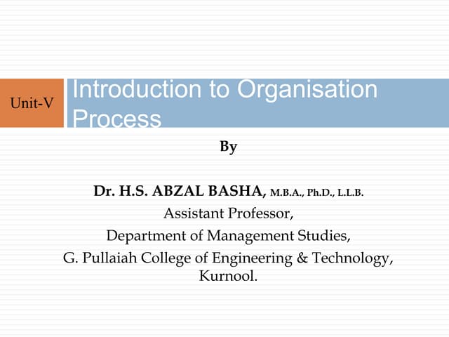 Organizing Process
