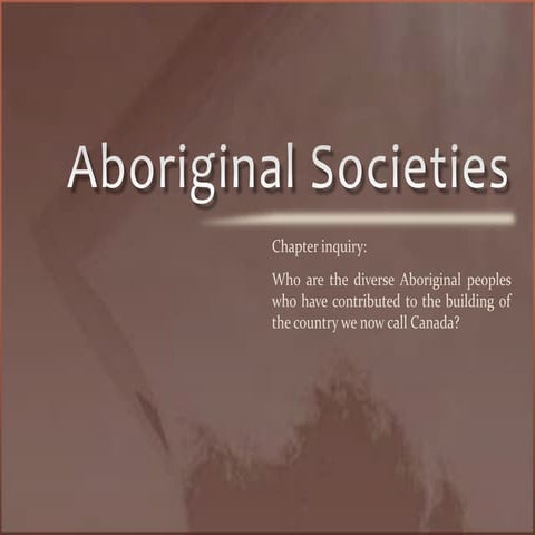 Aboriginal societies