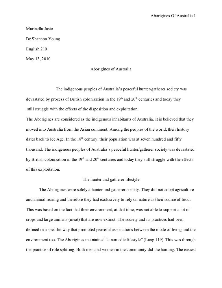 aborigines of australia mla format doc 2