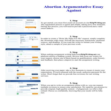 Abortion Argumentative Essay Against. Online assignment writing service.