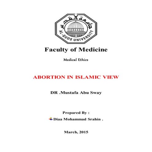ABORTION IN ISLAMIC VIEW