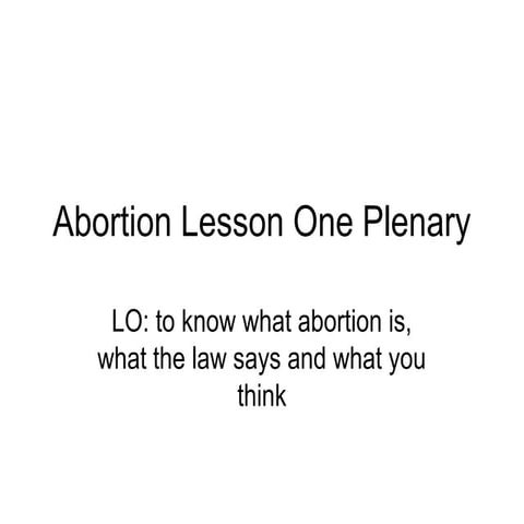 Abortion lesson quiz