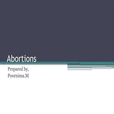 Abortions presentation slideshare education ppt