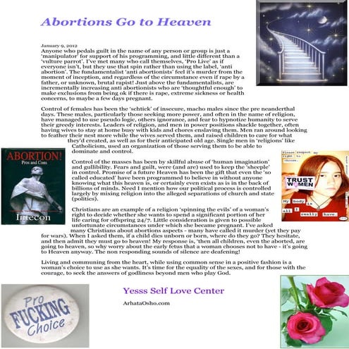 Abortions go to heaven