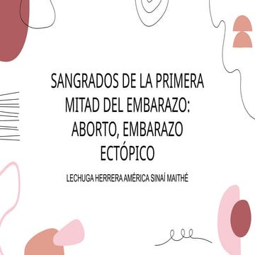 SANGRADOS DE LA PRIMERA MITAD DEL EMBARAZO