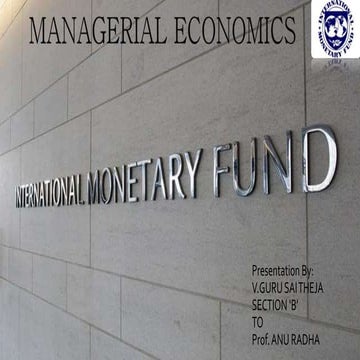 INTERNATIONAL MONETARY FUND | PPTX