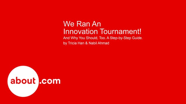 The About.com Innovation Tournament